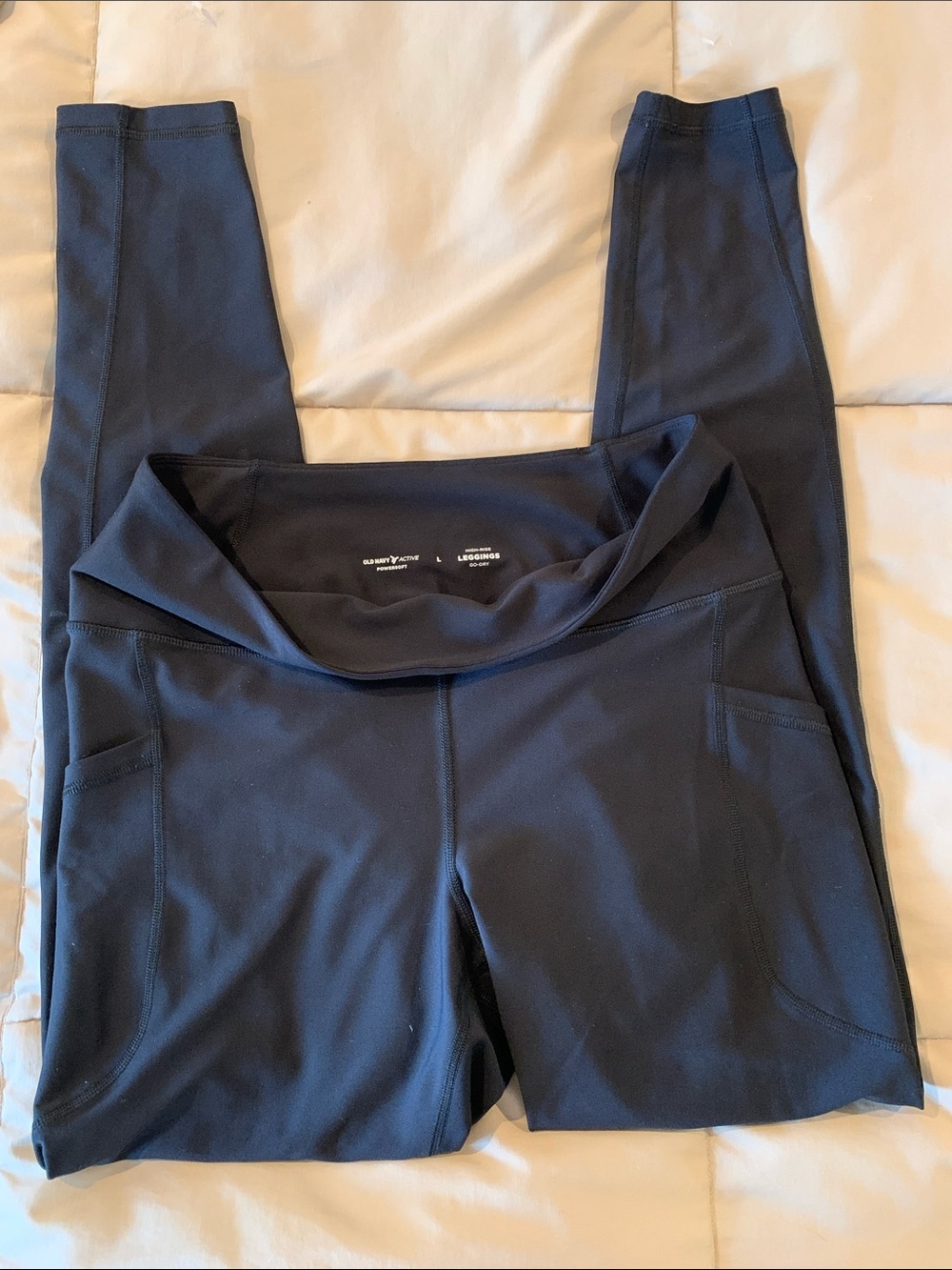Old Navy Active Powersoft Black High-Rise Leggings Go-Dry Large​